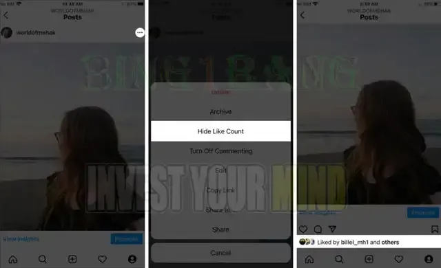اخفاء عدد اللايكات في الانستقرام